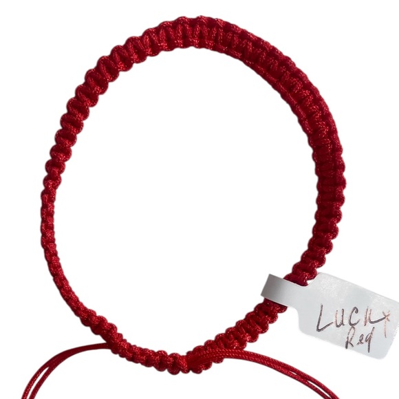 Lucky Red Braided Feng Shui Chinese Bracelet, Adjustable OS - Picture 6 of 7